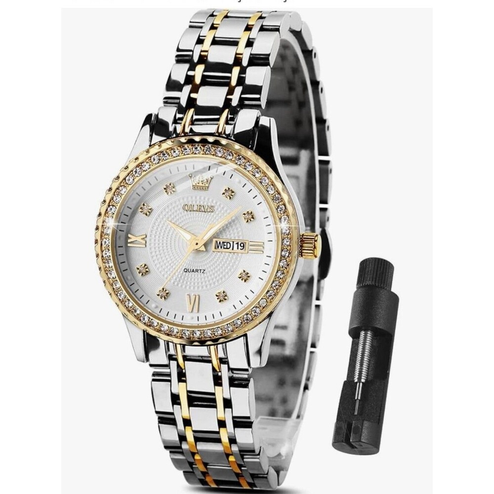 Olevs Women's Diamond Waterproof Wrist Watch